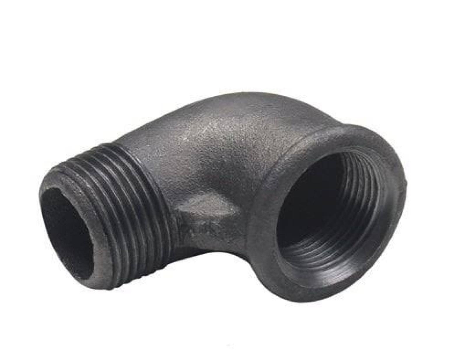 Ekpaş Siyah Dişli Kuyruklu Dirsek 1 1/4"