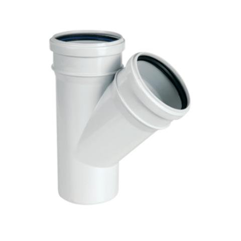 Kalde PVC-U Tek Çatal 45° Ø75x75 mm