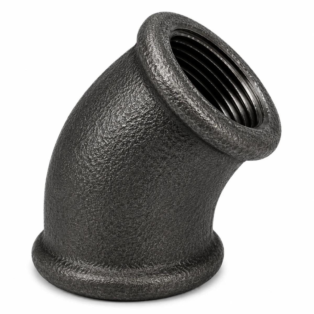 Ekpaş Siyah Dişli 45° Dirsek 3/4"
