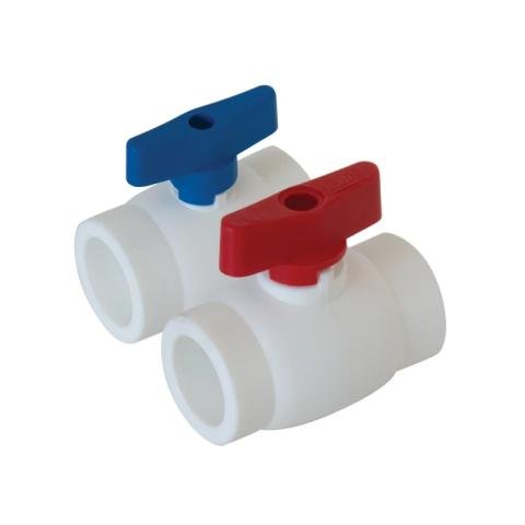 Kalde PPRC Mini Küresel Vana Ø25 mm Kırmızı