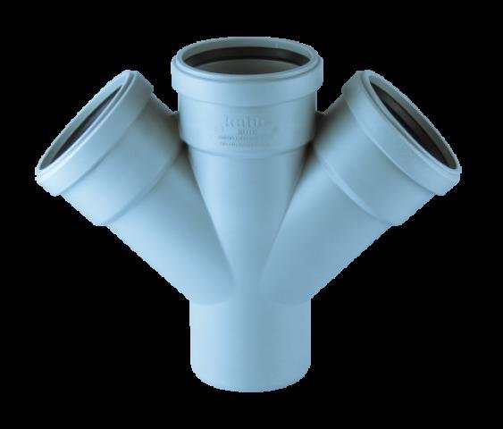 Kalde Mute 3K Çift Çatal 45° Ø75x75 mm